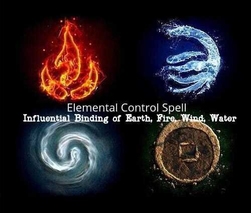 Elemental Control Spell - Influential Binding Of Earth, Fire, Wind, Water