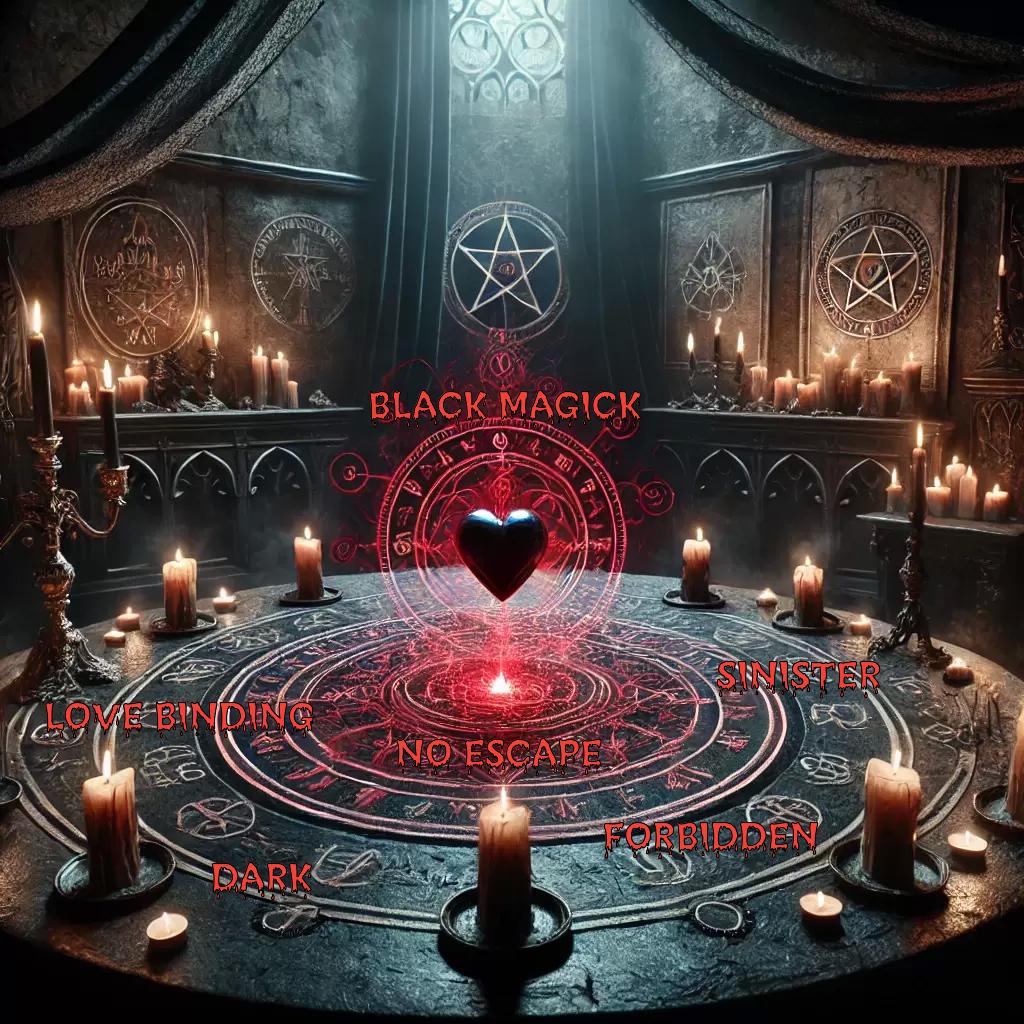 Forbidden Dark Sinister Black Magick Love Binding Conjure, No Karmic Outfall Spell
