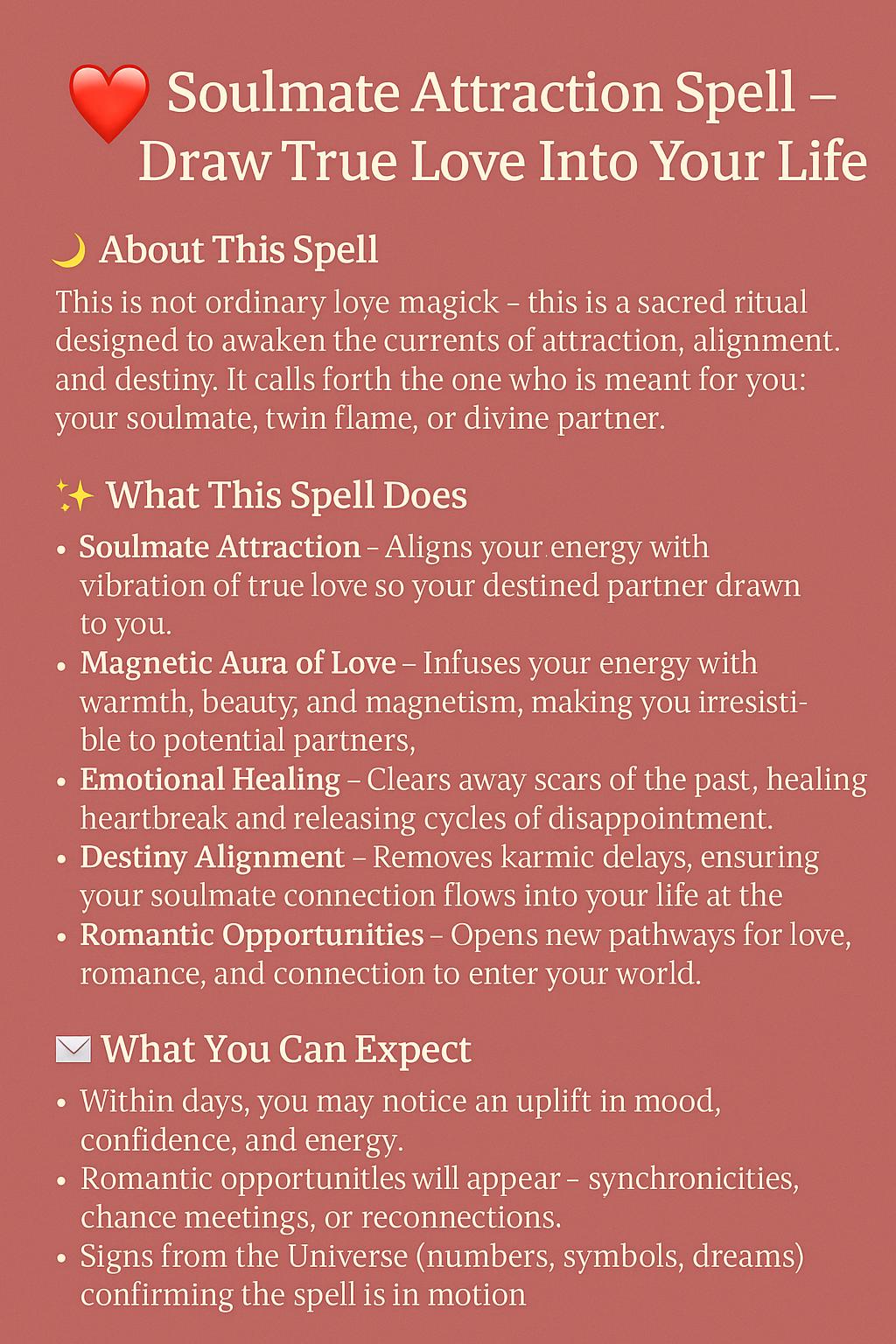 Soulmate Attraction Spell – Draw True Love Into Your Life