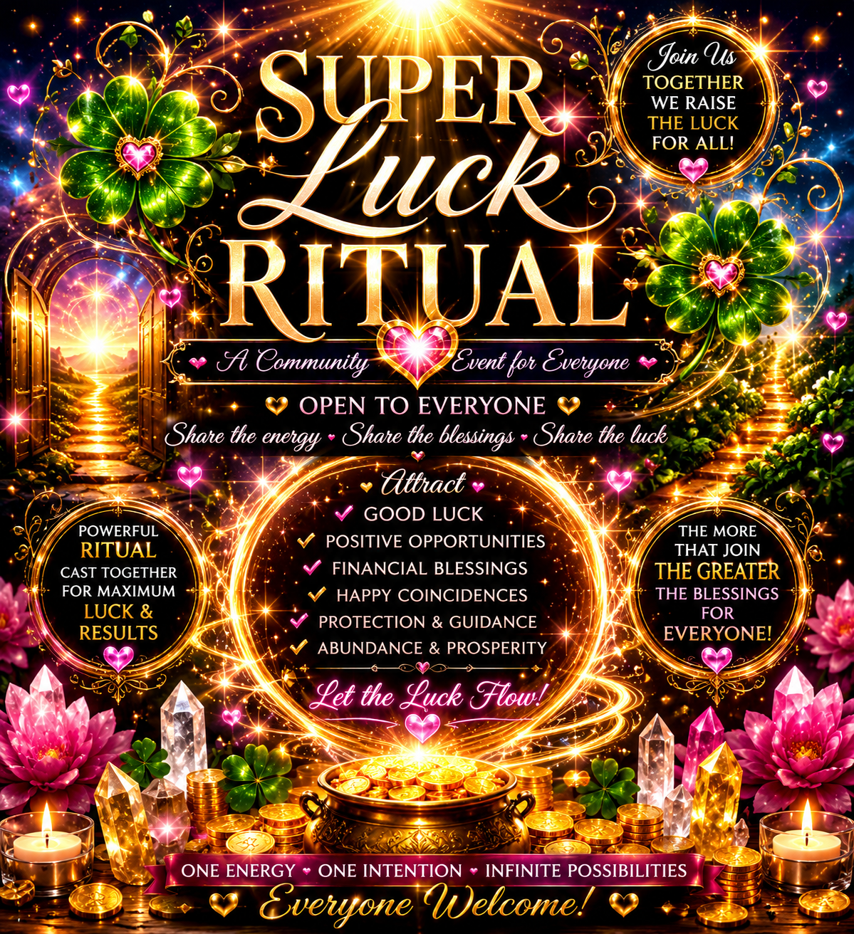 COMMUNITY EVENT • Luck • Opportunity • Prosperity • Divine Timing