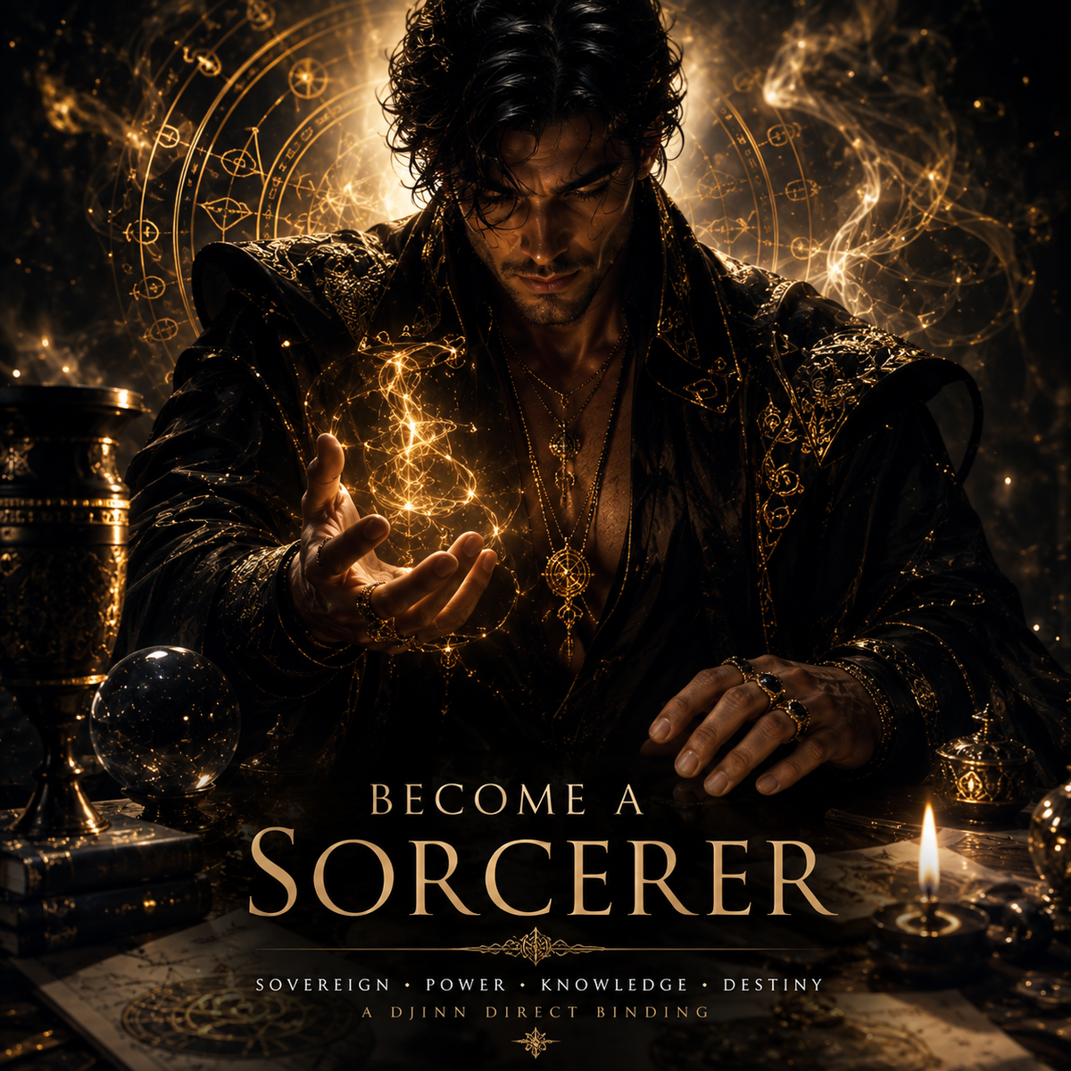 BECOME a SORCERER™ The SOVEREIGN Sorcerer Djinn Direct Binding - The Highest Realm of the Magickal Society