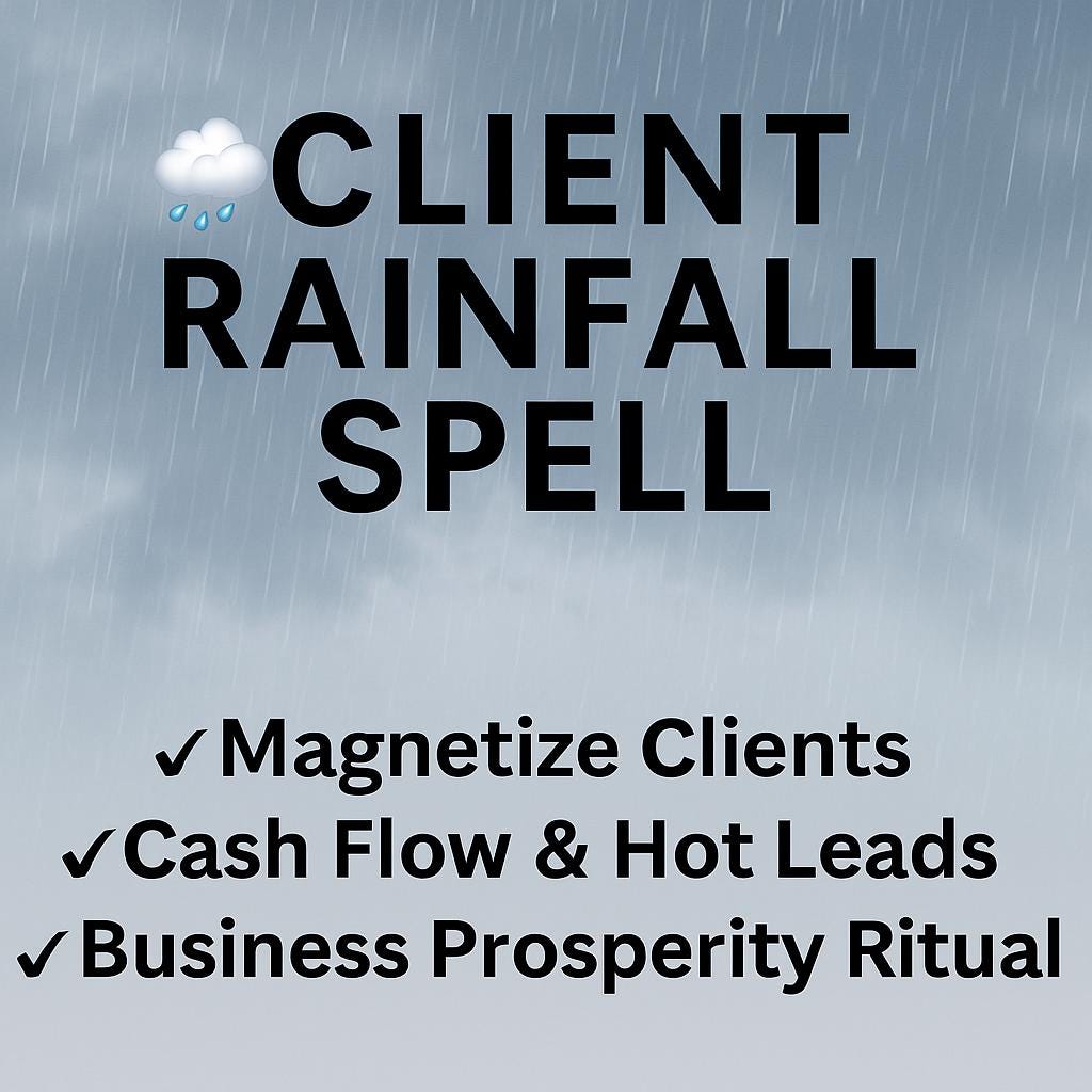 Client Rainfall Spell – Magnetize Clients, Cash Flow & Hot Leads | Business Prosperity Ritual