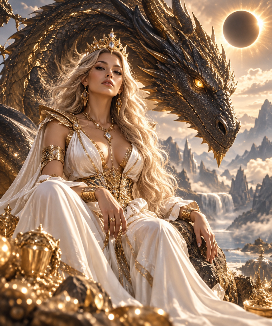 VAELORA™ — The ECLIPSE DRAGON - Ancient Female Dragon Spirit • Seven Scales Direct Binding