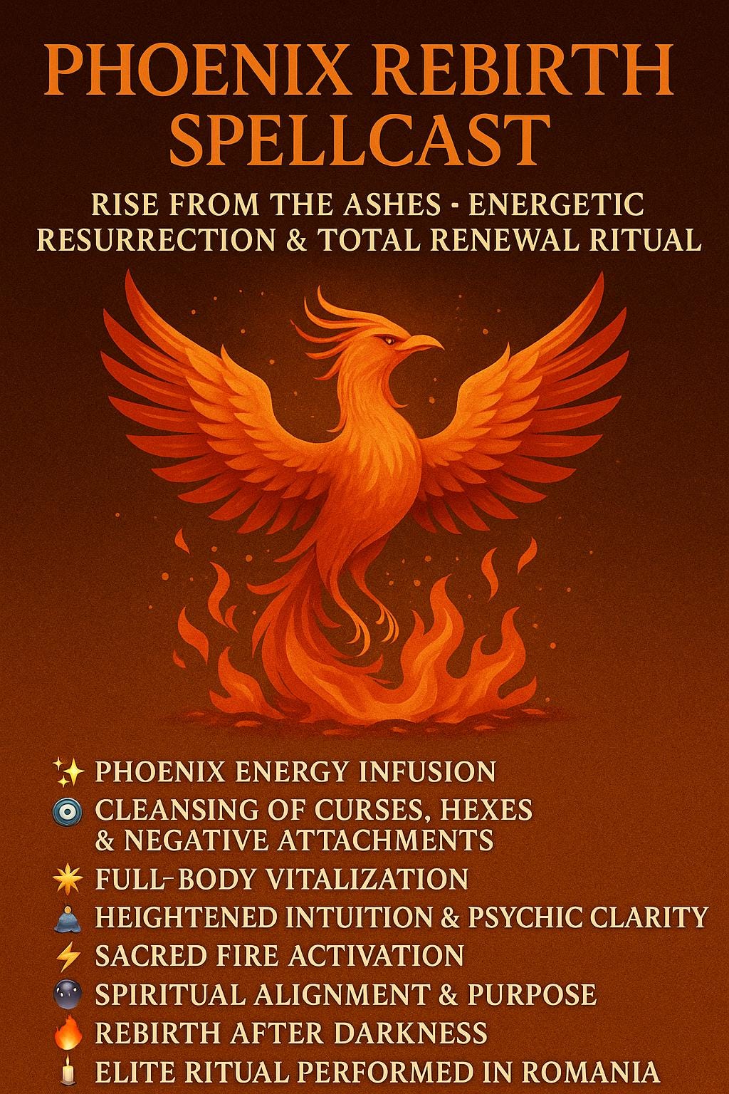 Rising From The Ashes - A Phoenix Rebirth Spell Cast - A Sacred Ritual of Total Energetic Renewal