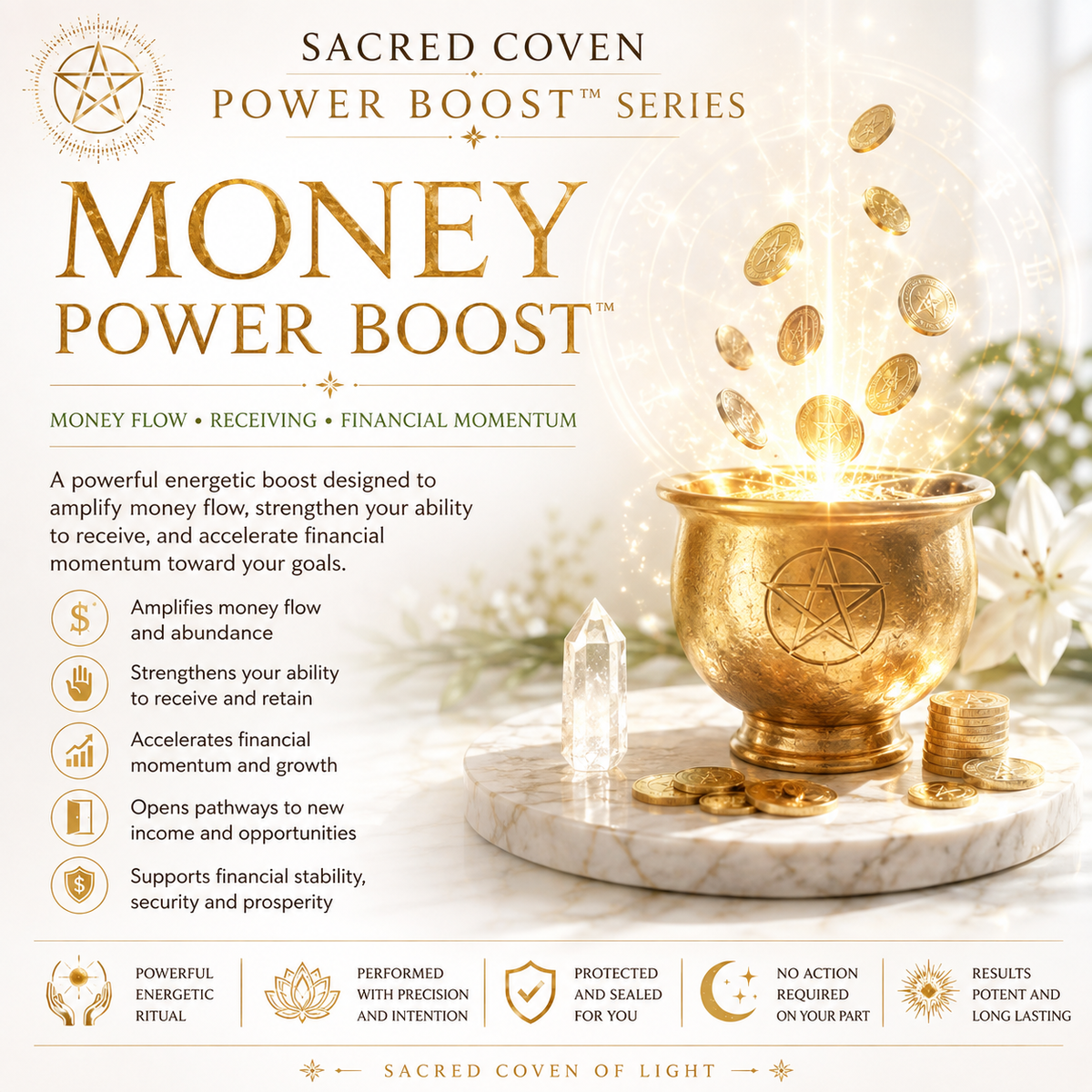 ✦ MONEY POWER BOOST™ ✦ Money Flow • Receiving • Financial Momentum