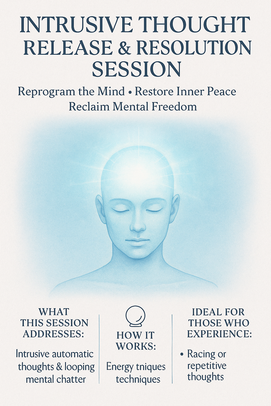 Reprogram the Mind - THOUGHT RELEASE AND  RESOLUTION SESSION