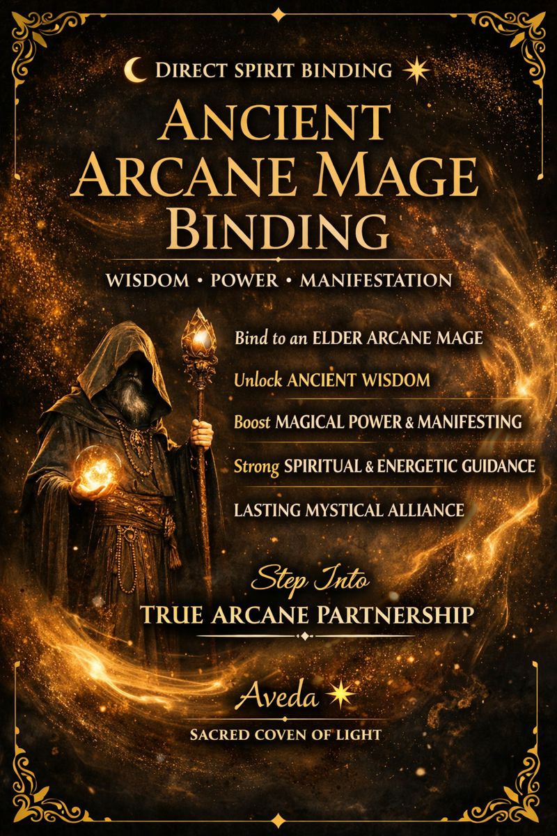 ANCIENT ARCANE MAGE BINDING Direct Spirit Binding • Wisdom •Power •Manifestation