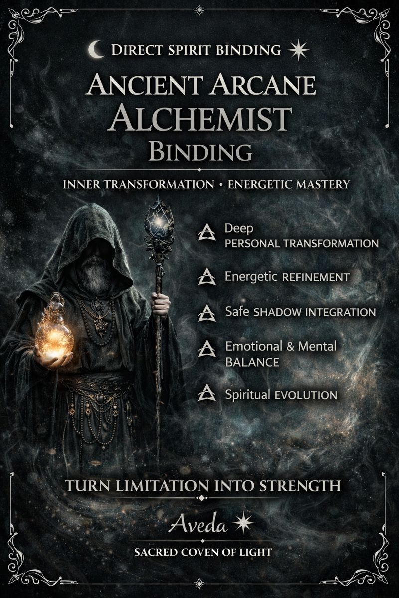 Ancient ARCANE ALCHEMIST BINDING - Direct Spirit Alignment • Inner Transformation • Energetic Mastery