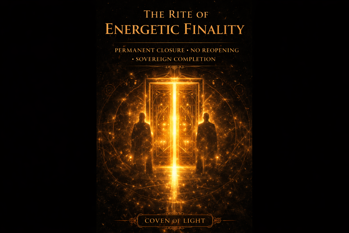 THE RITE OF ENERGETIC FINALITY Permanent Closure - THE END