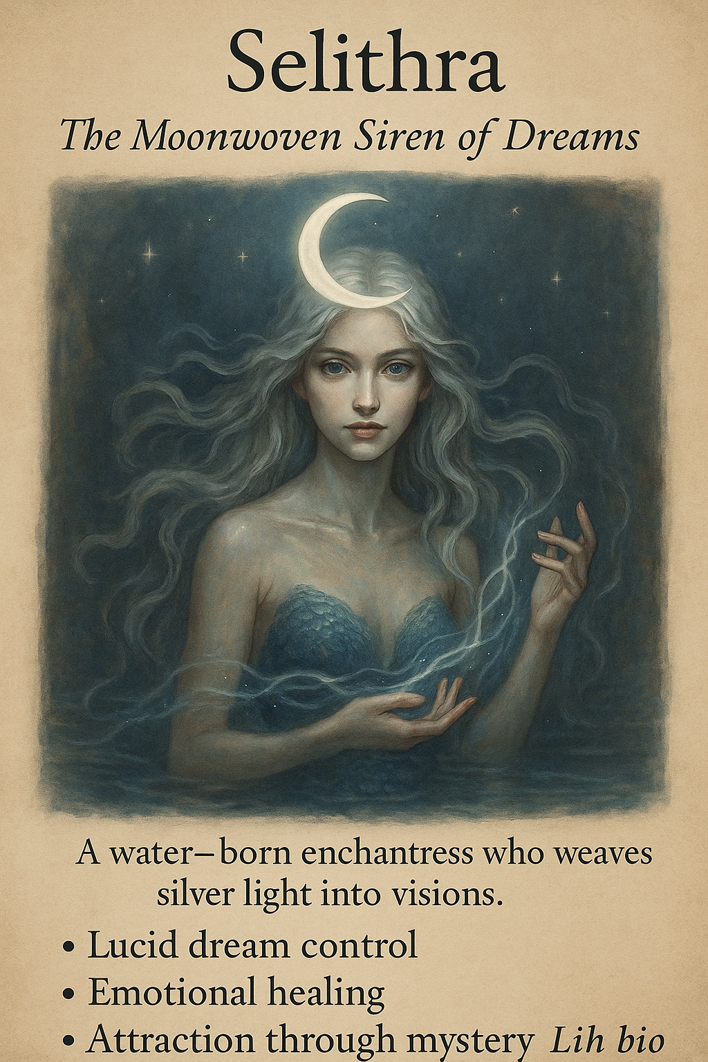 🩵 Selithra — The Moonwoven Siren of Dreams - Direct Binding