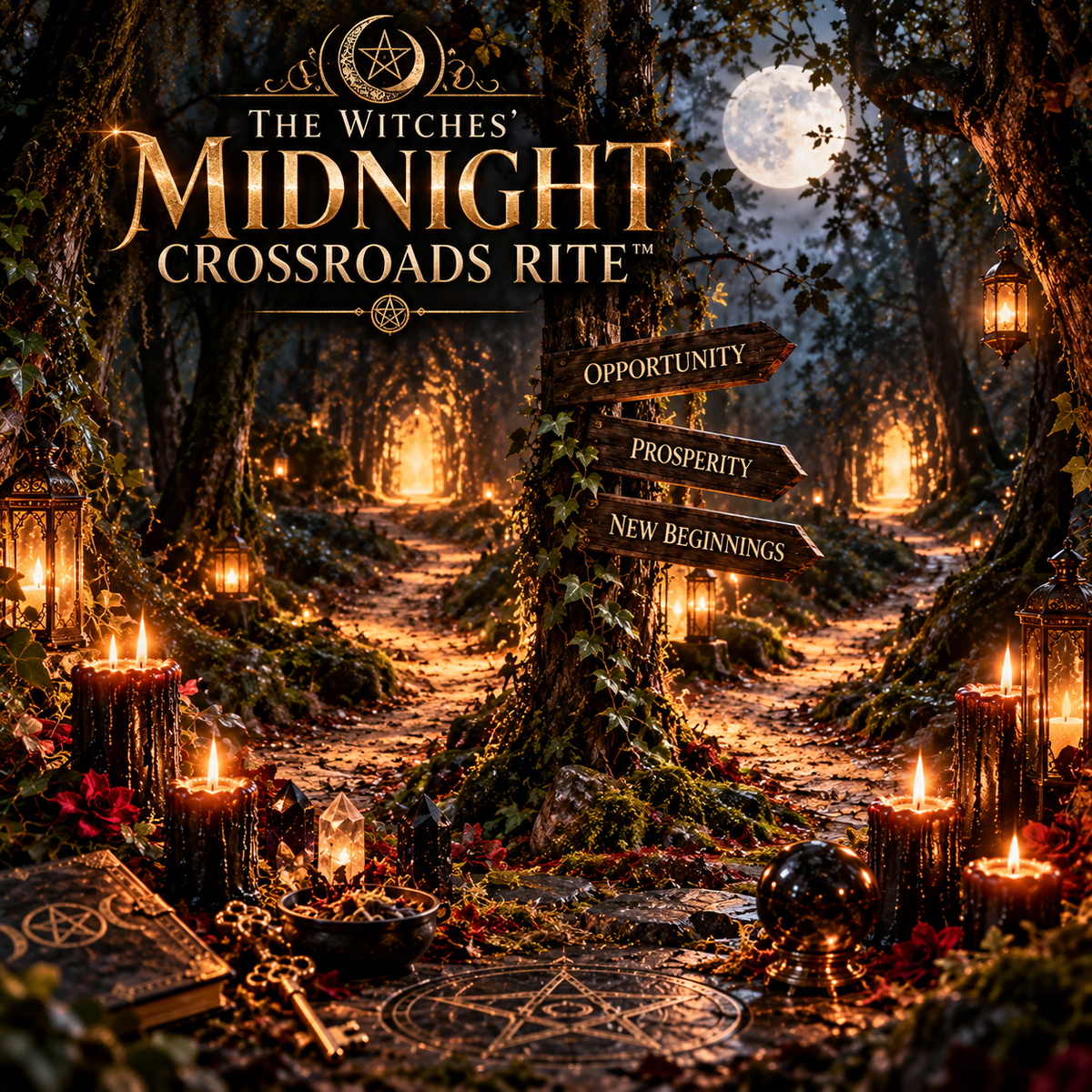 THE WITCHES’ MIDNIGHT CROSSROADS RITE™  HALLOWEEN ROAD OPENING • FATE & FORTUNE • HIDDEN OPPORTUNITIES • PROSPERITY PATHWAYS • NEW BEGINNINGS