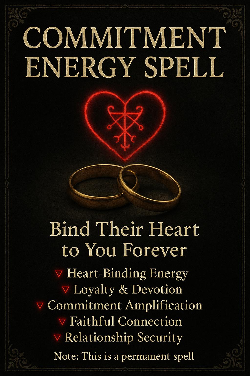 Commitment Energy Conjure SPELL– Bind Their Heart to You Forever