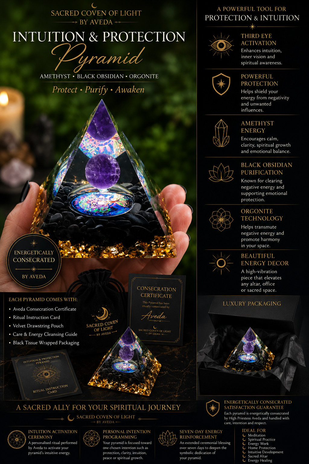 THIRD EYE ACTIVATION Pyramid™  -Open Sacred Doors - Unlock deeper intuition