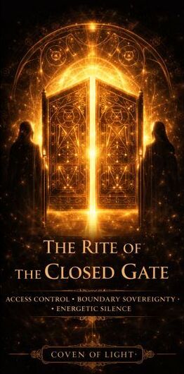 The RITE Of The CLOSED GATE -Access Control • Boundary Sovereignty • Energetic Silence