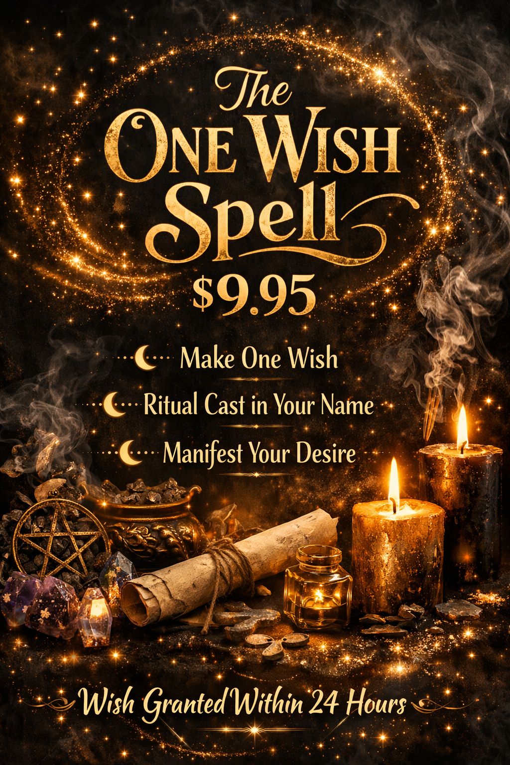 ✨ The One Wish Spell ✨

Personal Ritual Casting —